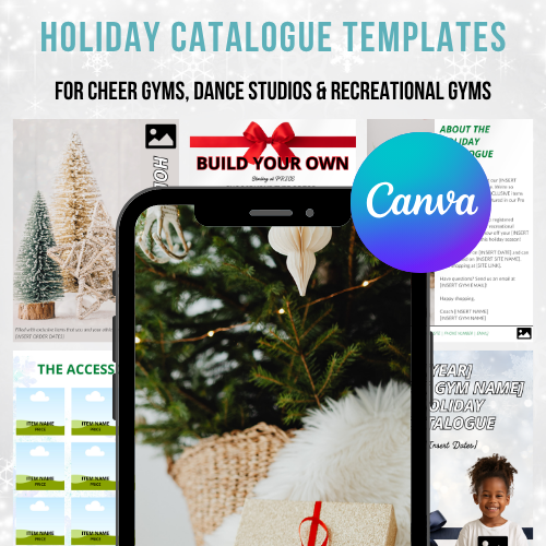 Holiday Catalogue Templates for Cheer Gyms, Dance Studios & Recreational Gyms